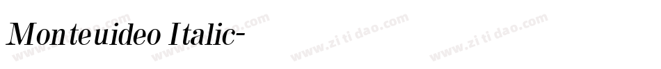 Monteuideo Italic字体转换